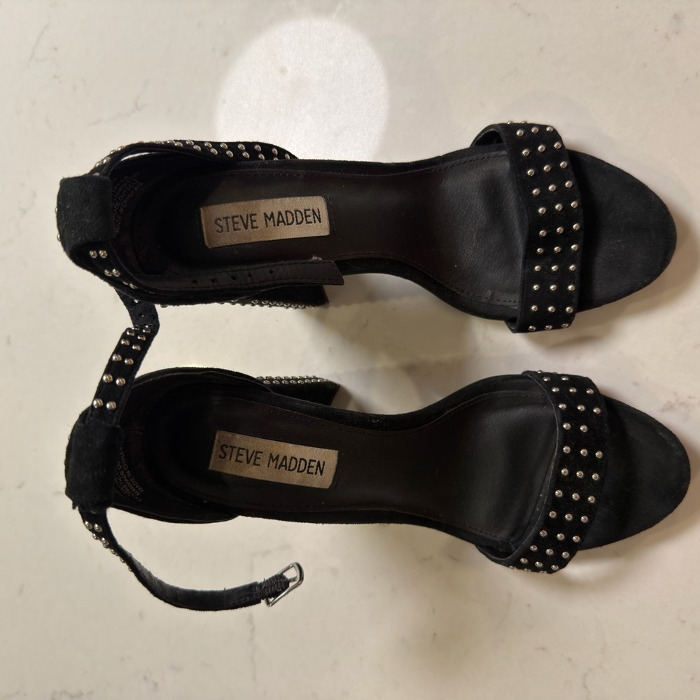 Steve Madden Black Studded Heels